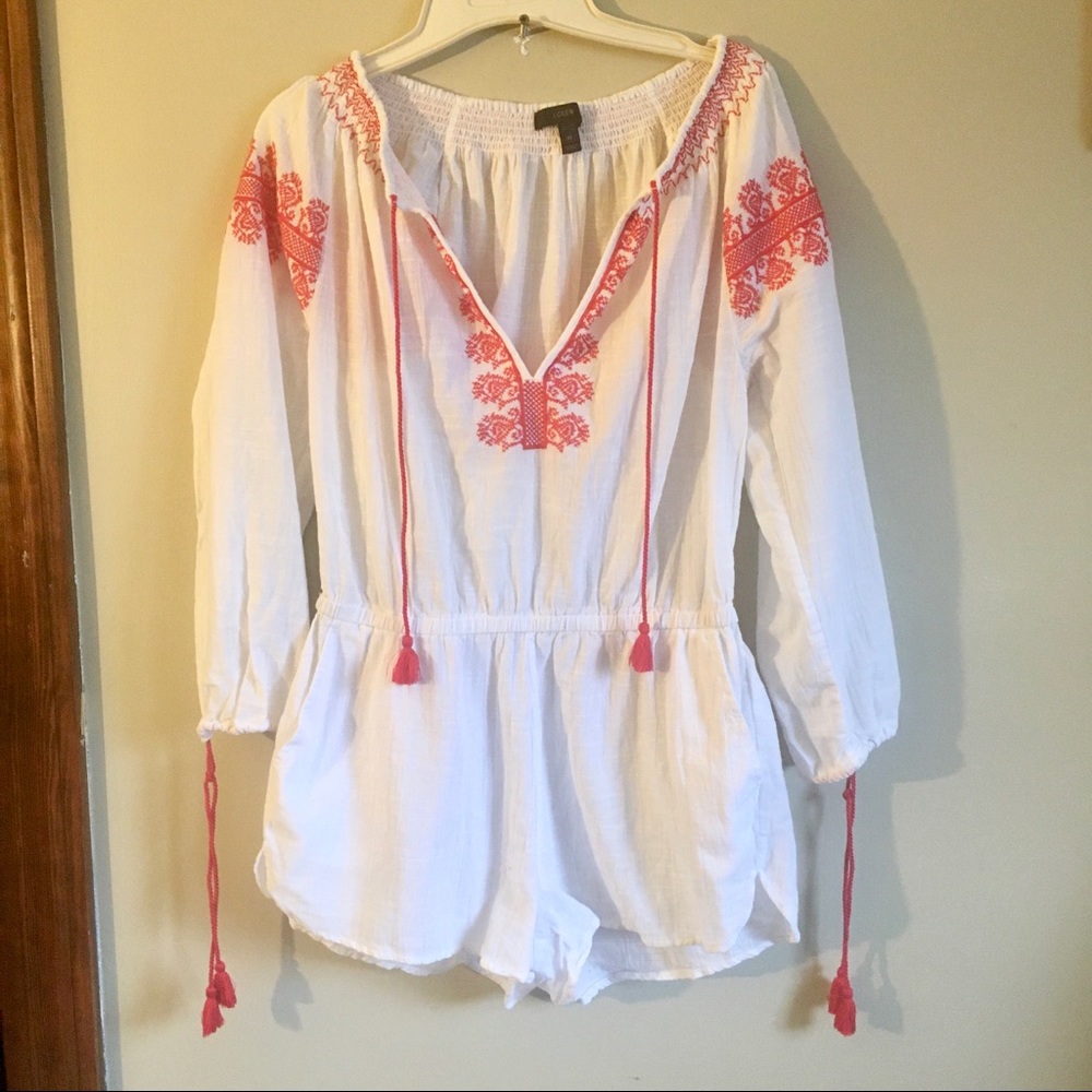 J Crew white romper